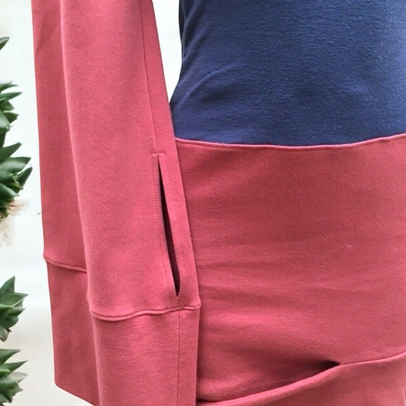 JIOH Colorblock Corset Split Joint Panelled Wide Sleeves Sweatshirt Dress - Picture 12 of 16